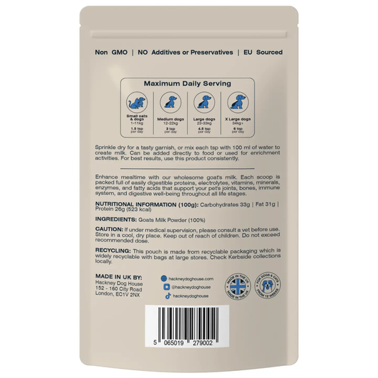 Goats Milk Powder - Hackney Dog House