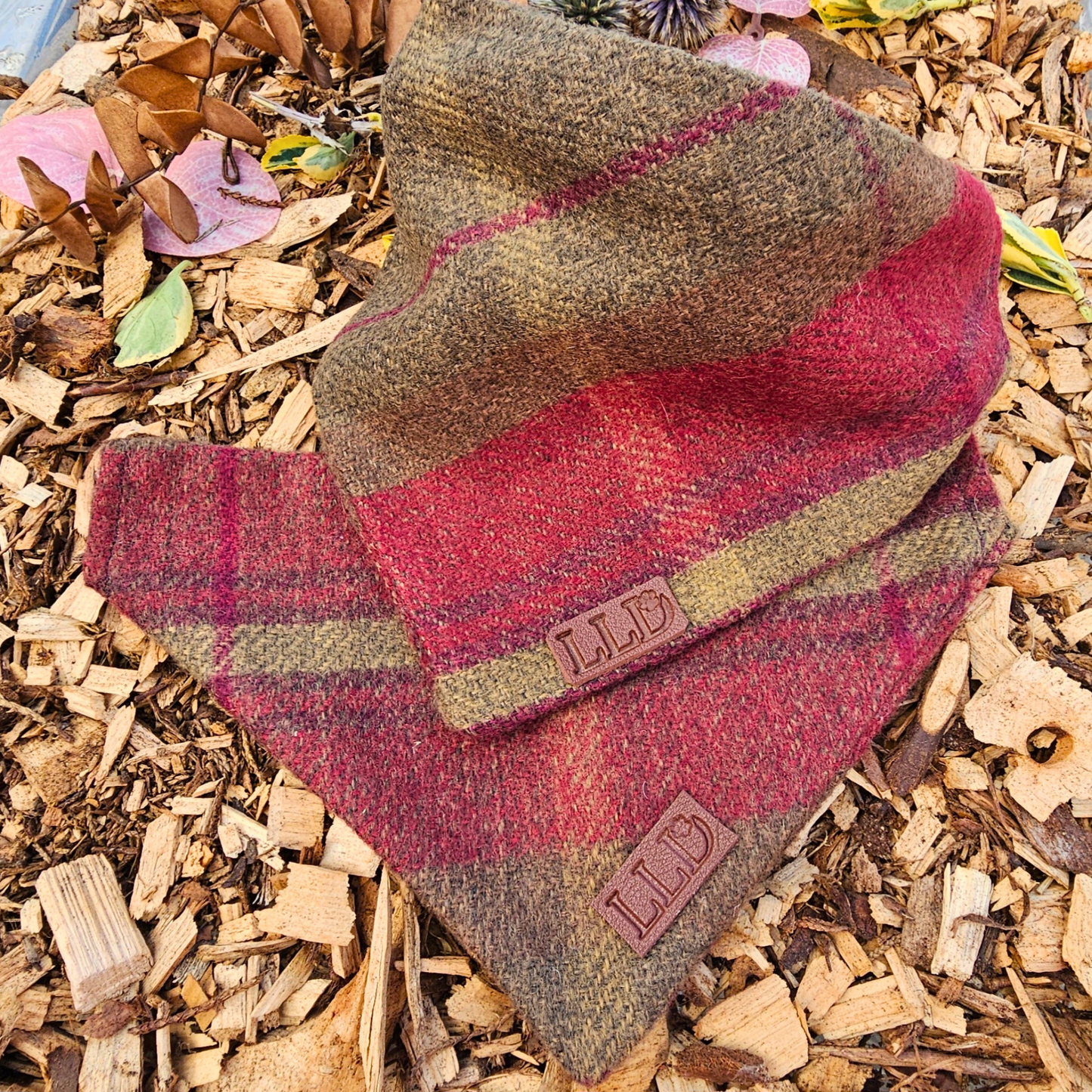 Dog Bandana - Pembroke - Wool like, check, plaid, tartan