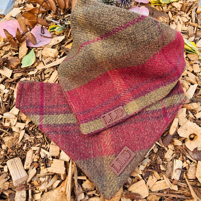 Dog Bandana - Pembroke - Wool like, check, plaid, tartan